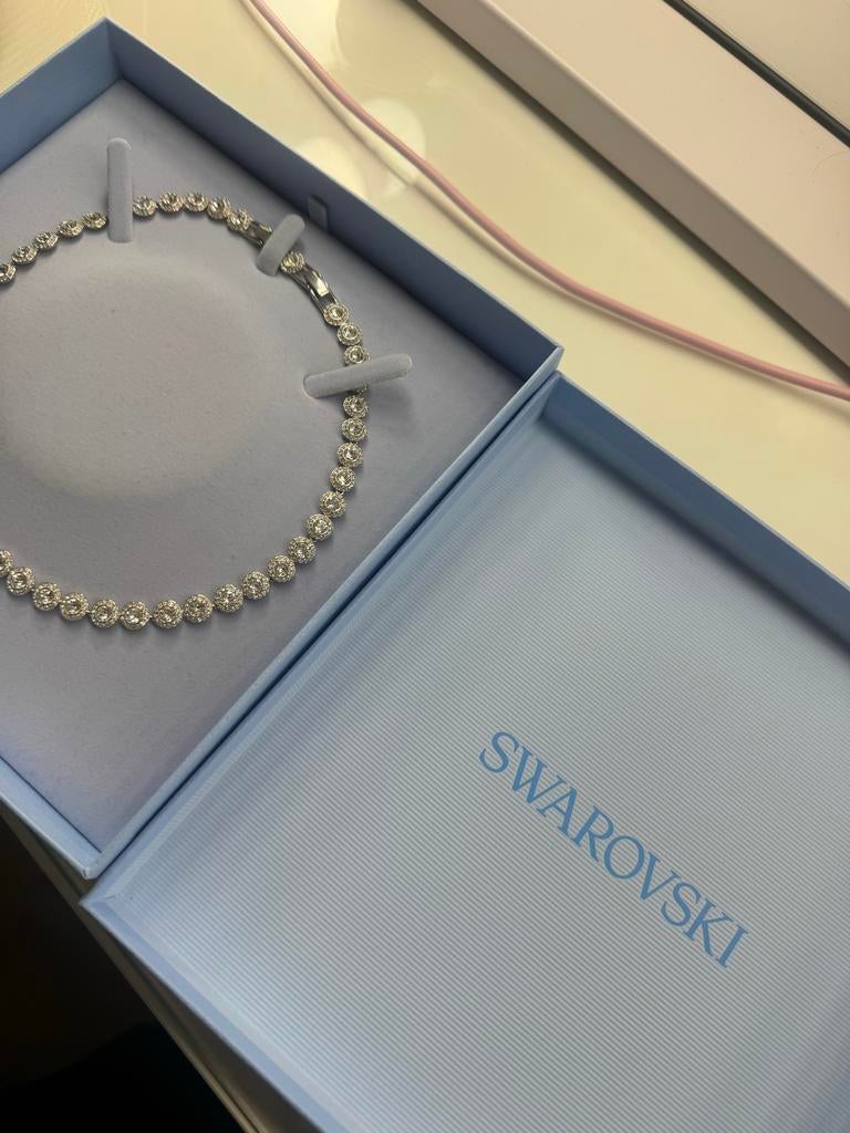 Swarovski angelic ketting zilver, Ophalen of Verzenden, Nieuw, Zilver, Met kristal