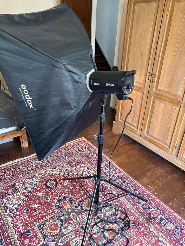 GODOX DP800III + Statief + Reflectiescherm, Ophalen, Zo goed als nieuw, Lamp of Flitsset