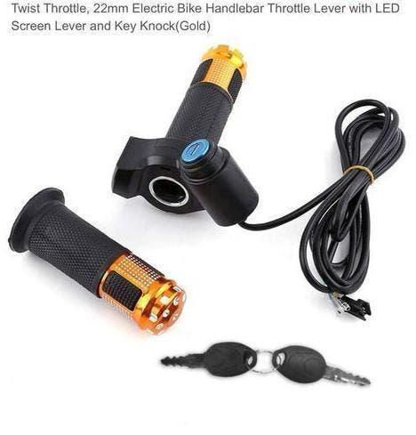 Elektrische Fietsgashendel met LED en Sleutels – Goudkleurig, Ophalen of Verzenden, Nieuw, Algemeen, Overige typen