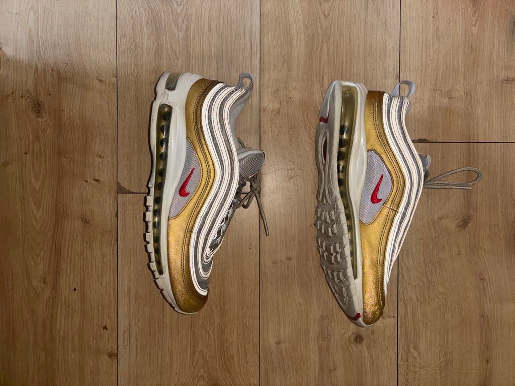 Nike Air Max 97 goud grijs maat 44, Ophalen of Verzenden, Gedragen, Overige kleuren, Sneakers of Gympen