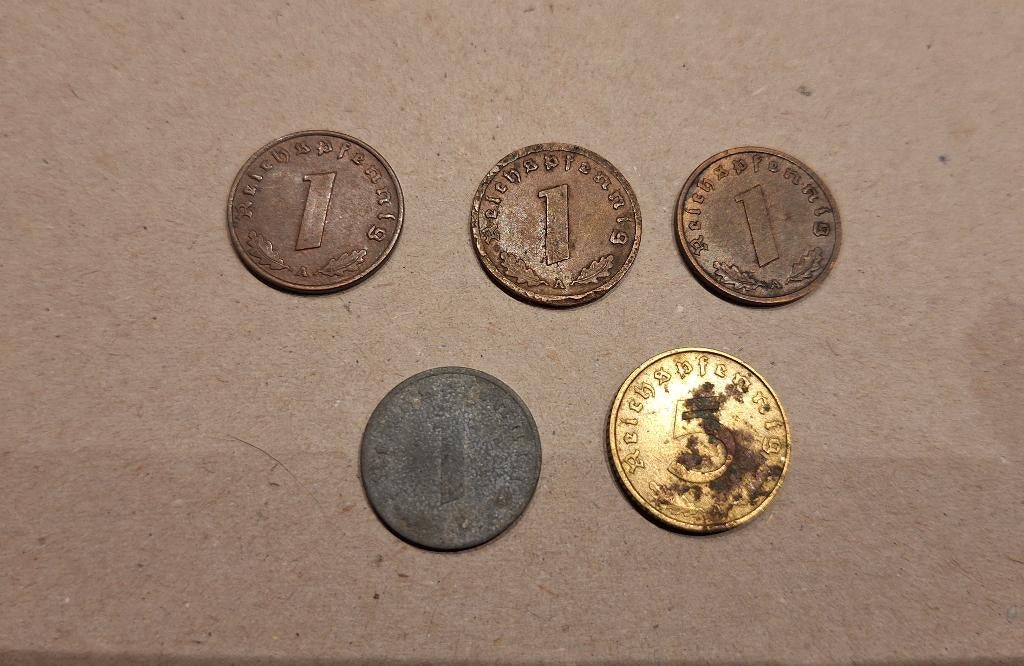 WO2 Duitse munten, Ophalen of Verzenden, Duitsland