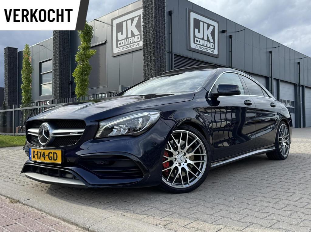 Mercedes CLA-klasse AMG 45 4MATIC | Kuipst | Pano | Memory |, CLA, Gebruikt, 4 cilinders, Blauw