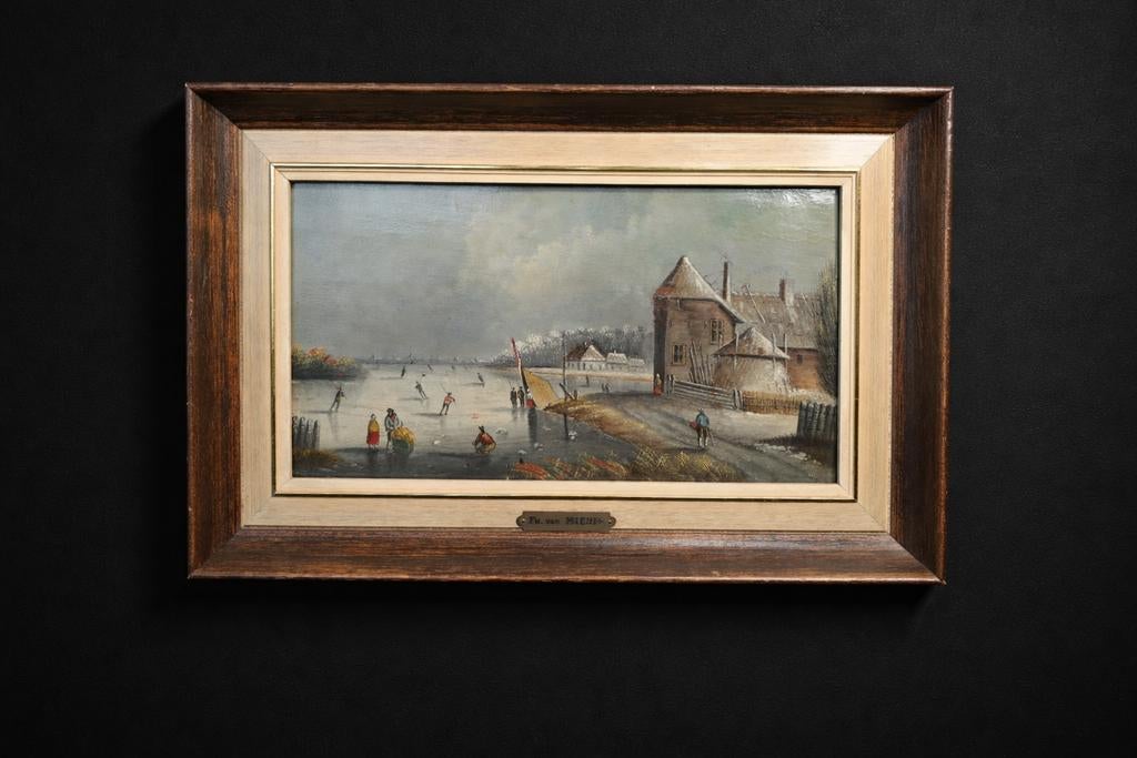 Winterlandschap circa 1890-1910, Ophalen of Verzenden