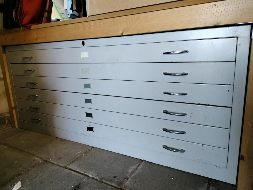 Metalen ladekast met 6 lades., Huis en Inrichting, Kasten | Ladekasten, Ophalen