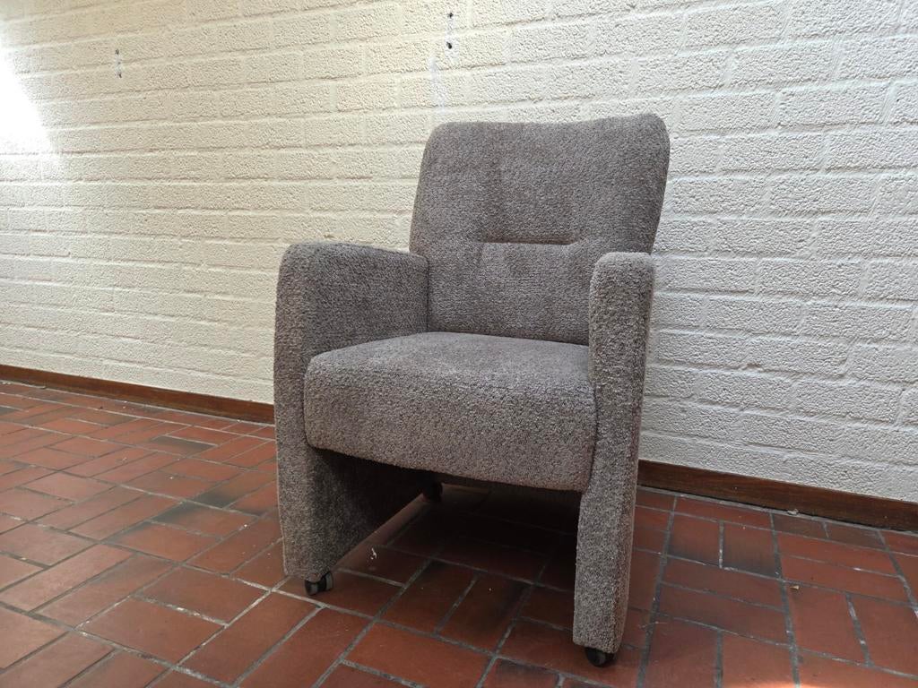 Prachtige Grijze Teddy Stoel, Huis en Inrichting, Stoelen, Zo goed als nieuw, Eén, Stof, Grijs, Ophalen of Verzenden