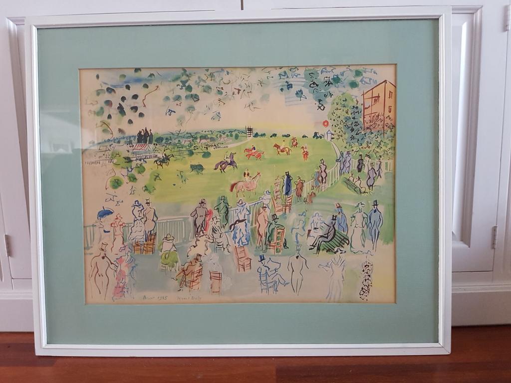 T.k litho/print Raoul Dufy , Preparing for Ascot, Antiek en Kunst, Kunst | Litho's en Zeefdrukken, Ophalen
