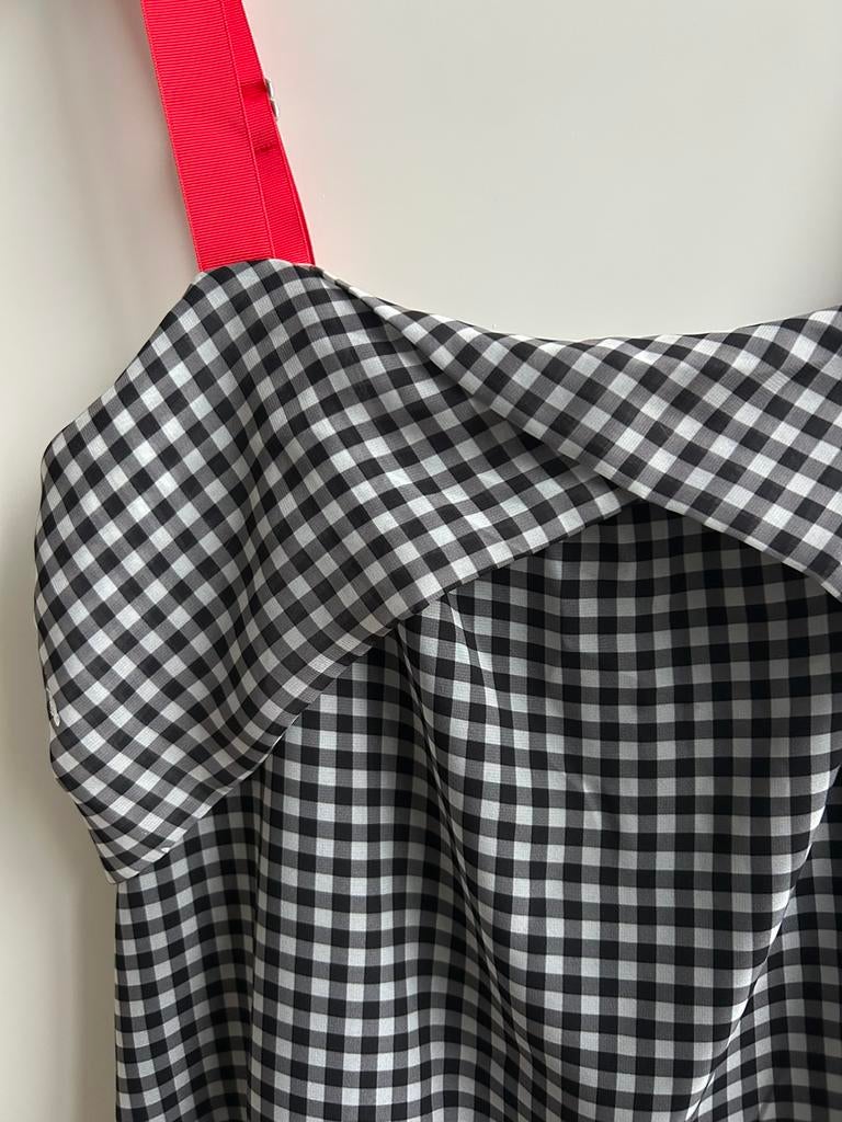 DENNY ROSE top zwart/wit ruitje mt 34, 40 en 42, Italie, -, Verzenden, Nieuw