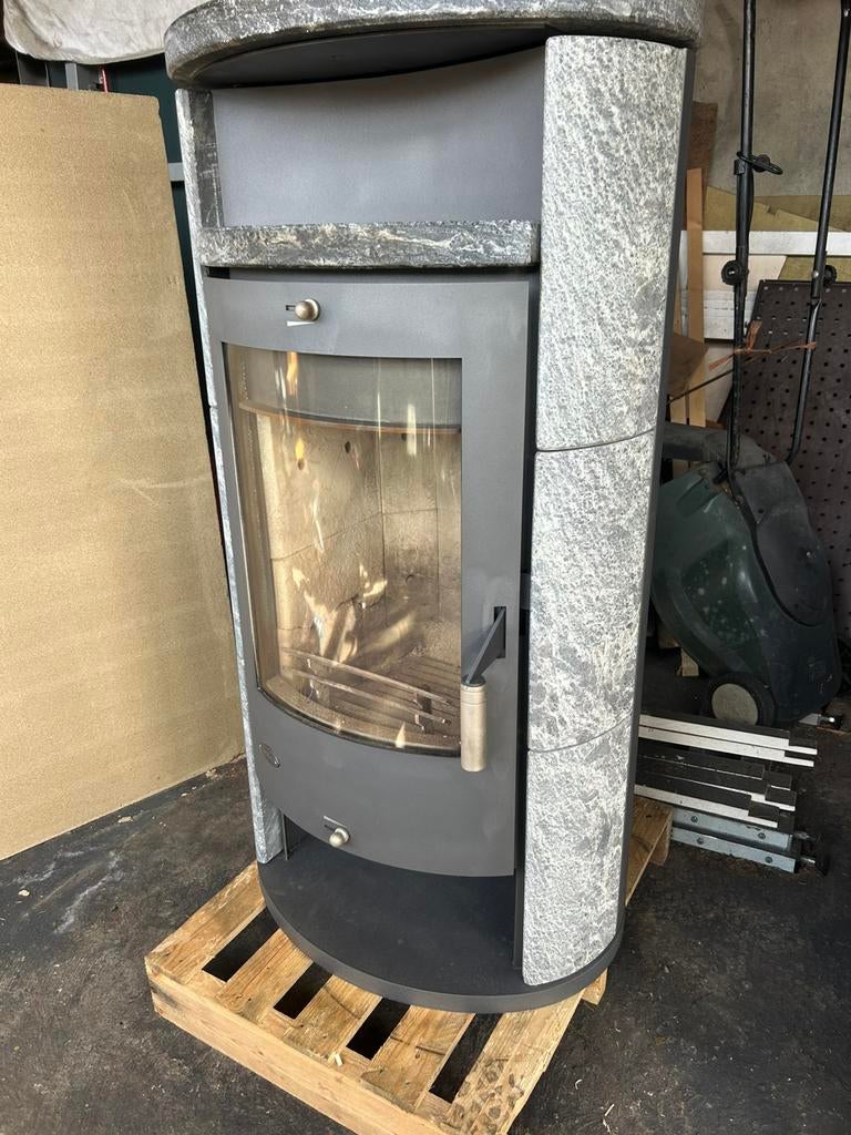 Speksteenkachel fireplace, Ophalen, Gebruikt, Houtkachel, Vrijstaand