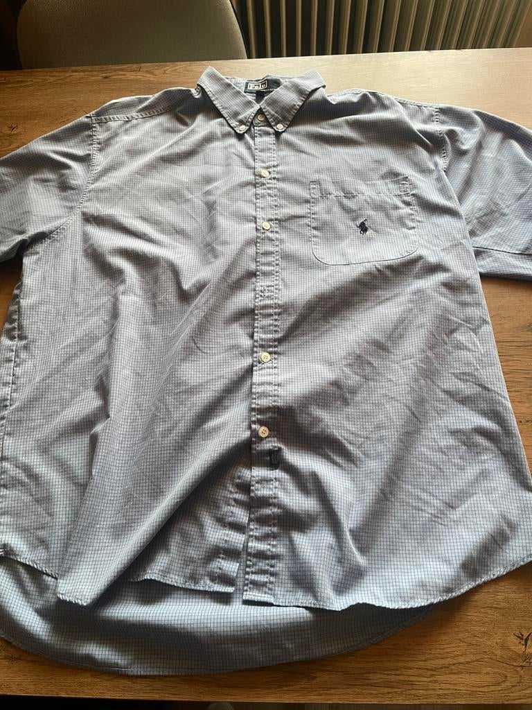 Ralp lauren overhemd met korte mouwen, Ophalen of Verzenden, Zo goed als nieuw, Blauw