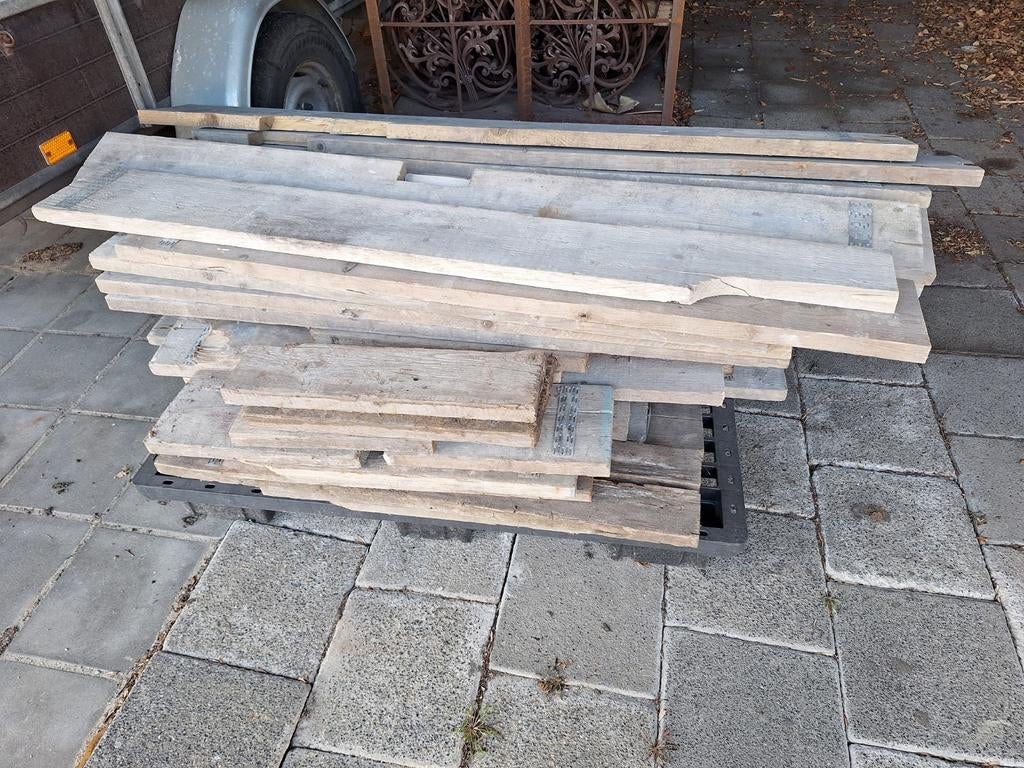 Steigerhout rest stukken, Ophalen, 25 tot 50 mm, Plank, Steigerhout
