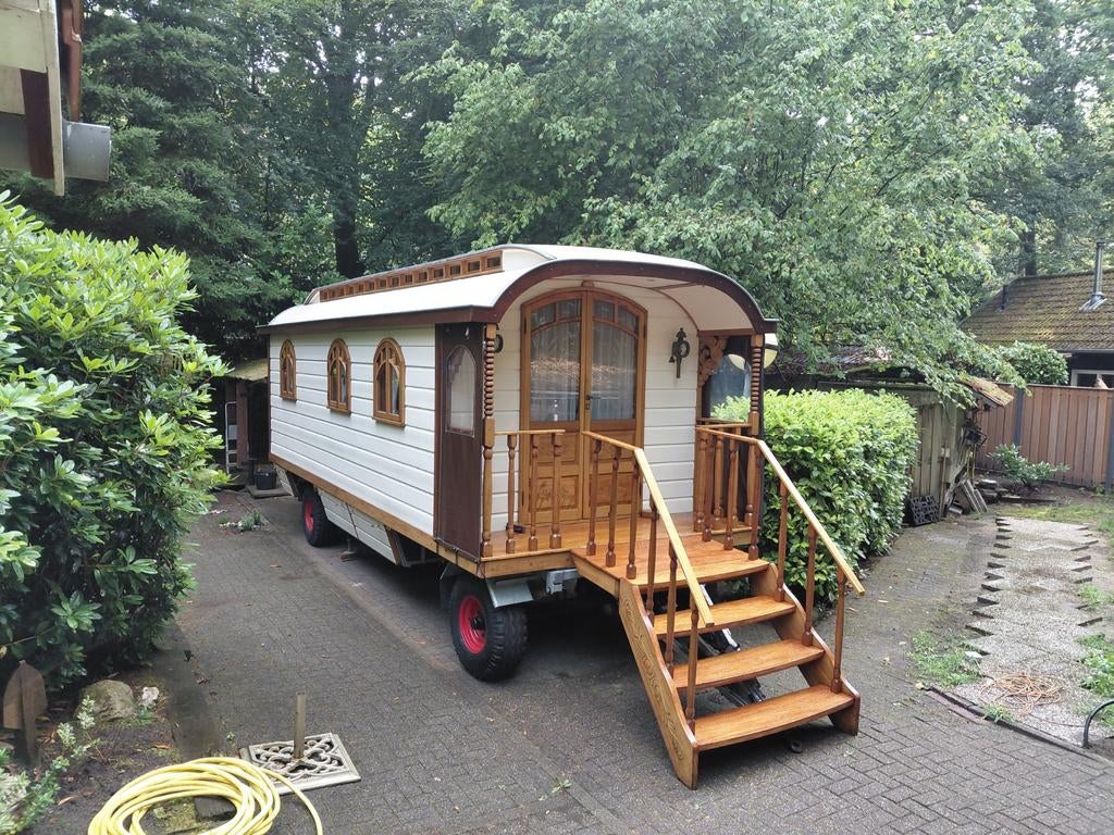 Unieke Pipowagen met kenteken, compleet en in topstaat!, Overige merken, Vast bed, Tot en met 2, 6 tot 7 meter