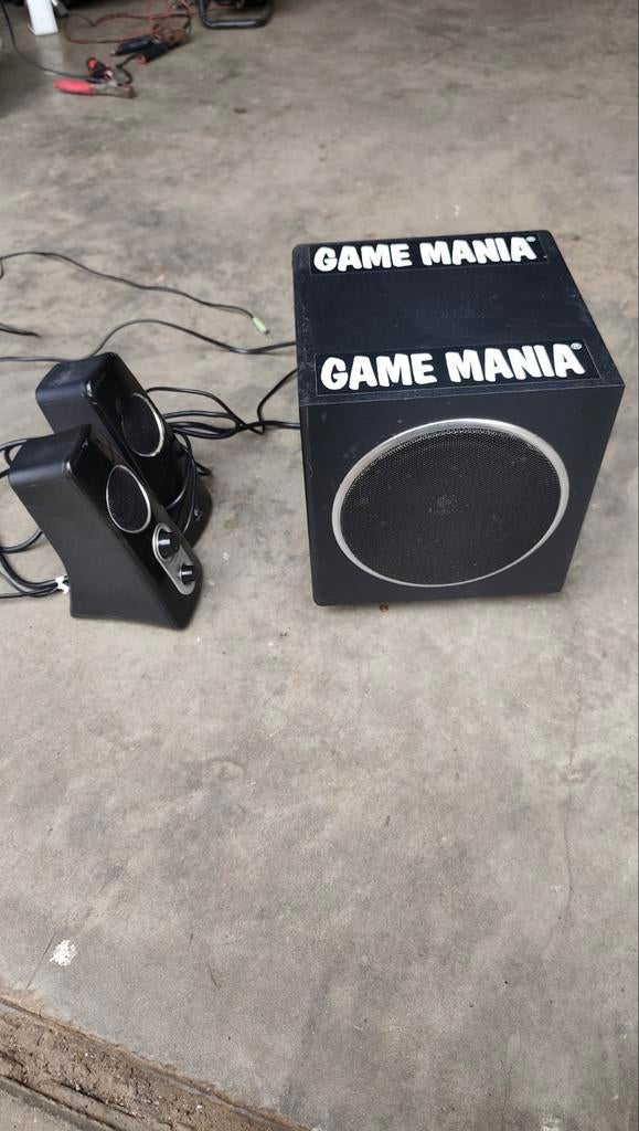 Speaker set aux subwoofer, Computers en Software, Pc speakers, Ophalen of Verzenden, Gebruikt, Logitech