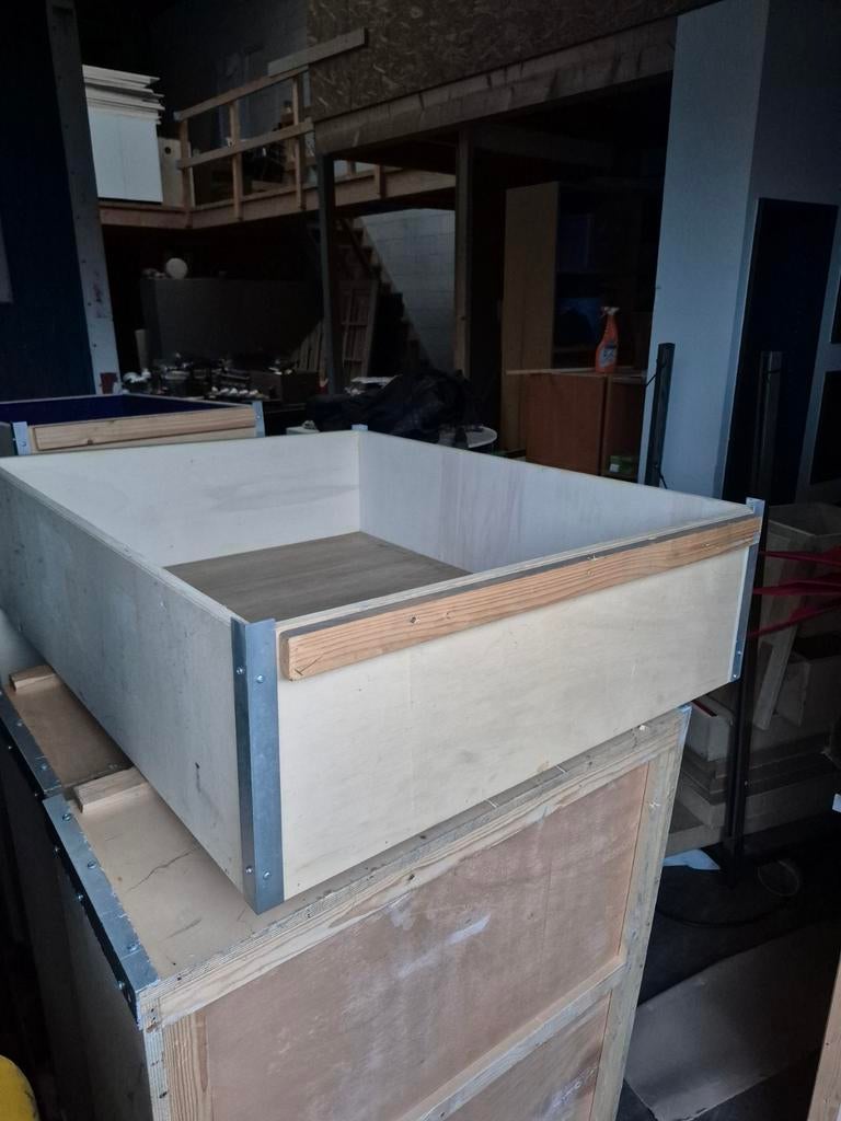 Houten bloembakken 9 stuks 90x110x30, Ophalen of Verzenden, Rechthoekig, Hout