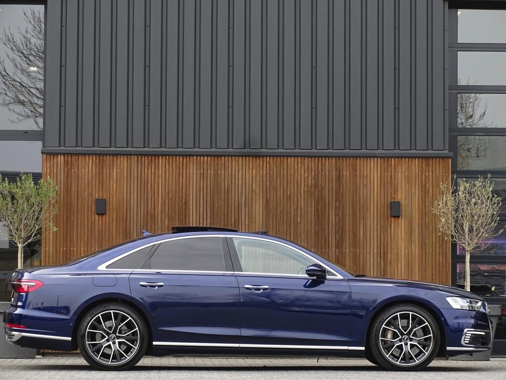 Audi A8 60 TFSIe 449PK Quattro / B&O / Laser / Massage, Automaat, Gebruikt, 2995 cc, Blauw