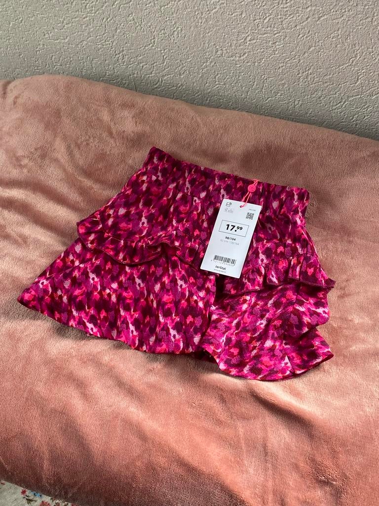 Nieuw TerStal Roze Gelaagde Rok Maat 98/104, Nieuw, Ophalen of Verzenden, Roze, Maat 34 (XS) of kleiner