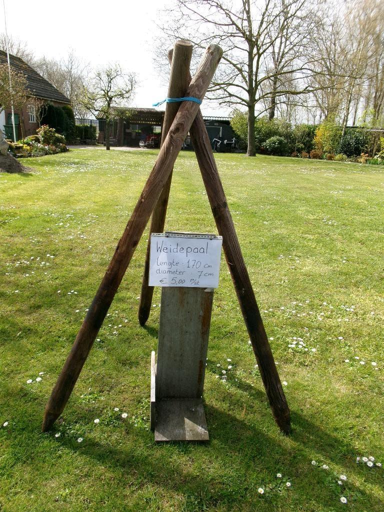 palen voor weide of afrastering, Ophalen, Palen, Zo goed als nieuw, Hardhout