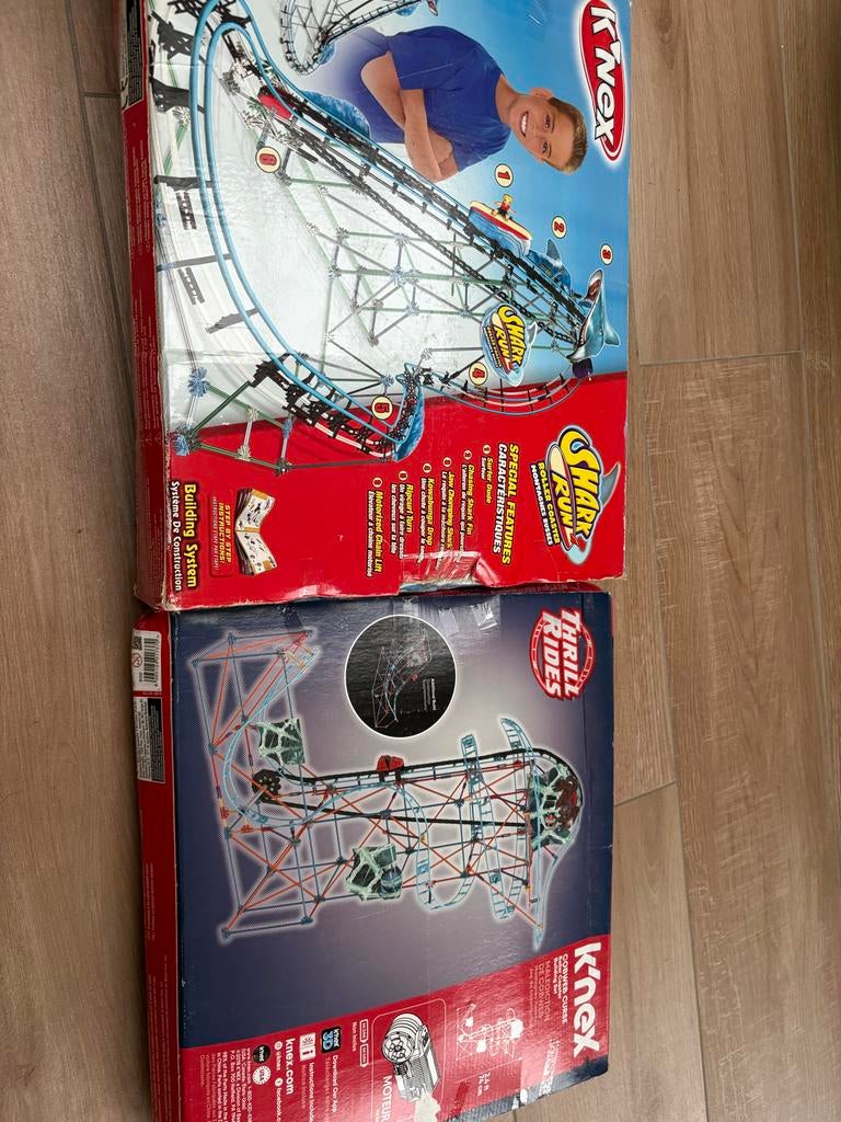2 Grote Dozen K'nex - Shark Run & Thrill Rides, Ophalen of Verzenden, Gebruikt, K'nex