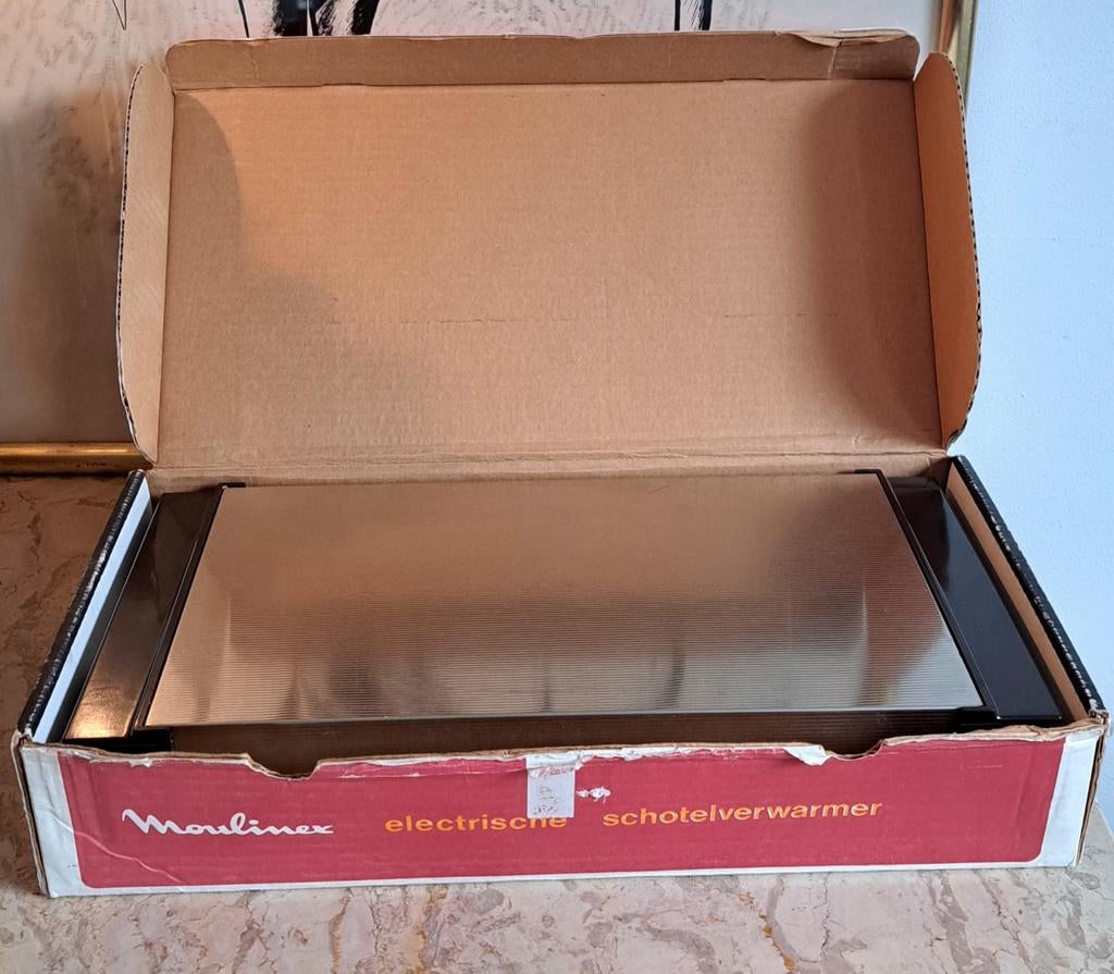 Vintage warmhoudplaat in doos nooit gebruikt Moulinex, Ophalen of Verzenden