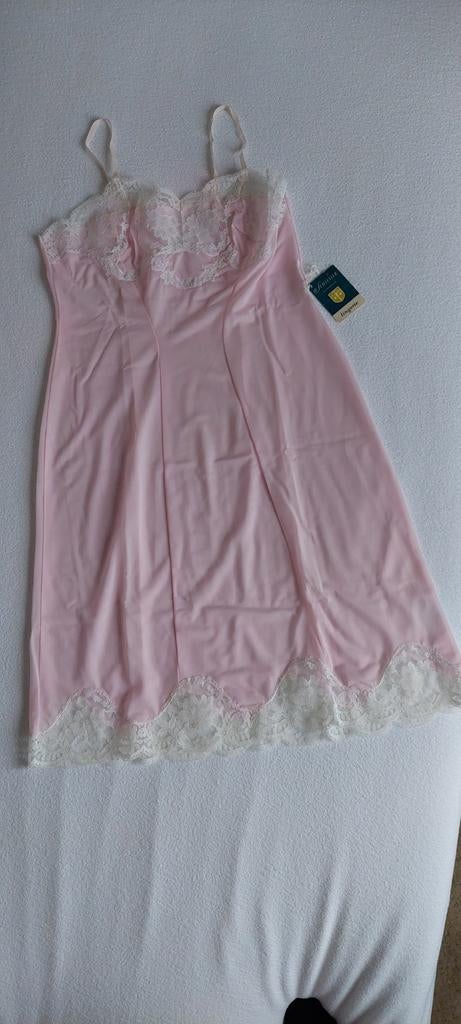 Vintage onderjurk jaren 60, maat 40, Maat 38/40 (M), Wit, Ophalen of Verzenden, Zo goed als nieuw