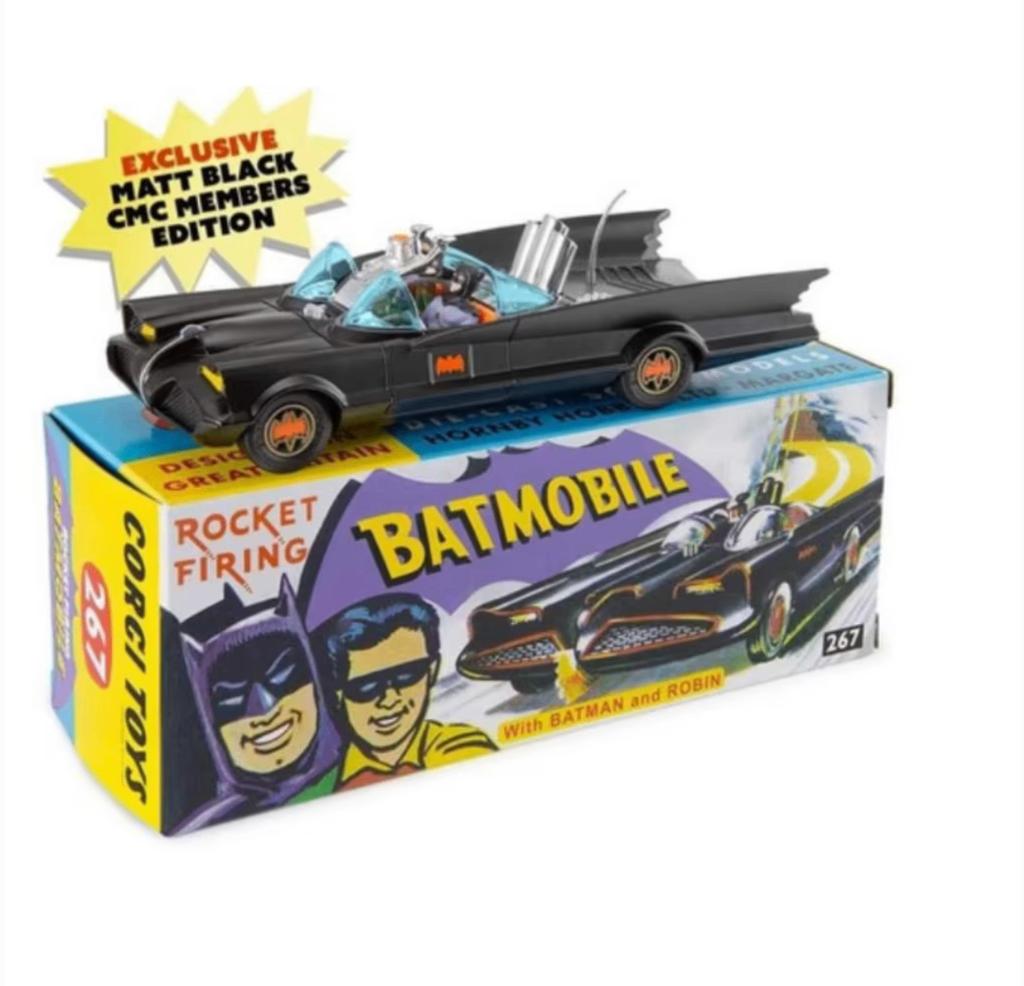 Batmobile Model Club Exclusive MAT ZWART 1:46 Corgi NEW 267, Hobby en Vrije tijd, Modelauto's | 1:43, Verzenden, Nieuw, Auto, Corgi