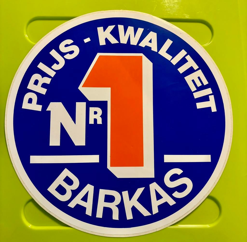 Grote Barkas sticker - 27cm, Ophalen of Verzenden