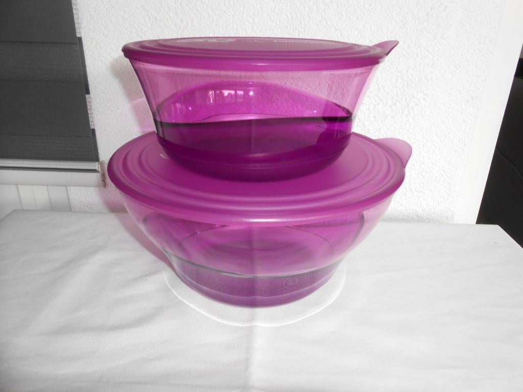 Tupperware Eleganzia Jubileum (50) 2,3L en 4,6L Paars NIEUW, Ophalen of Verzenden, Nieuw, Paars, Overige typen