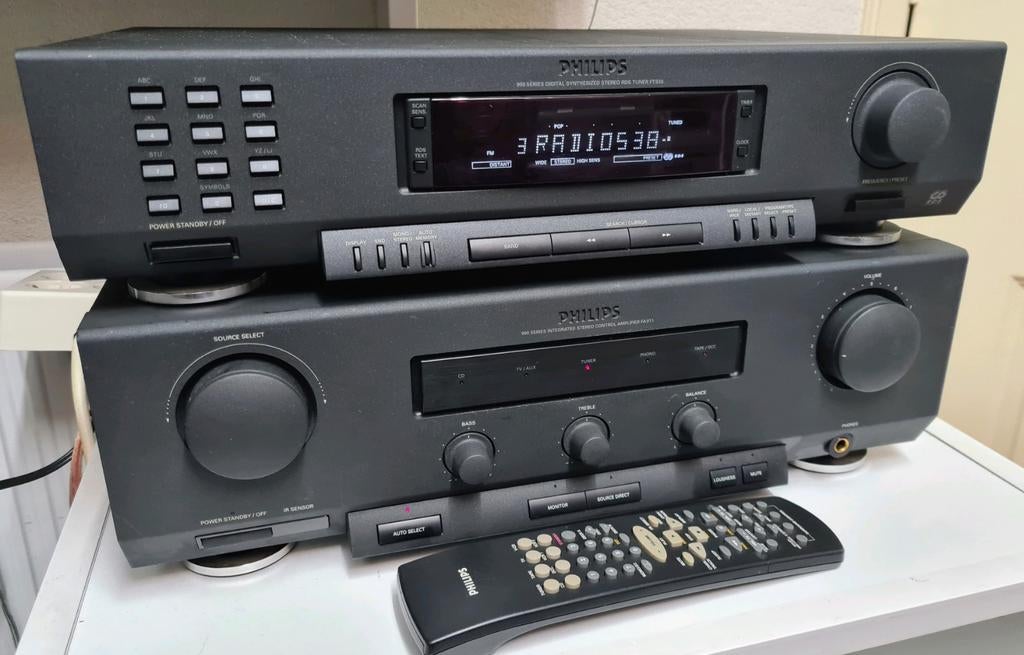 Philips versterker fa-911 + tuner ft-930 + afstandsbeb., Ophalen of Verzenden, Philips
