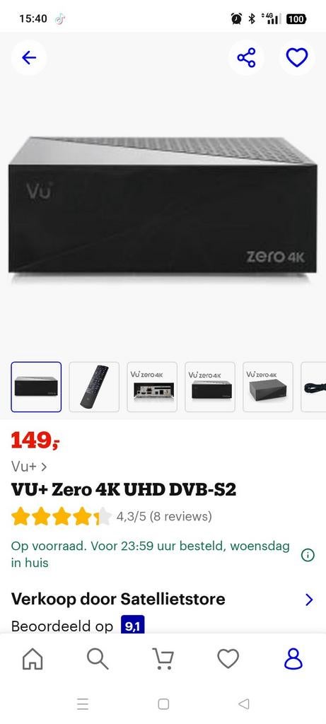 Decoder VU zero 4k, Ophalen, Zo goed als nieuw