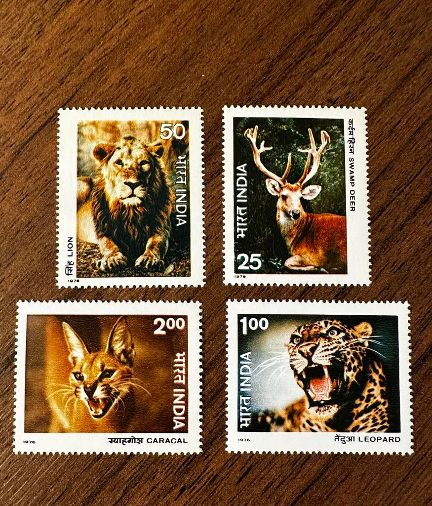 India 1976 Dieren Postzegels - Postfris, Ophalen of Verzenden, Postfris, Zuid-Azië