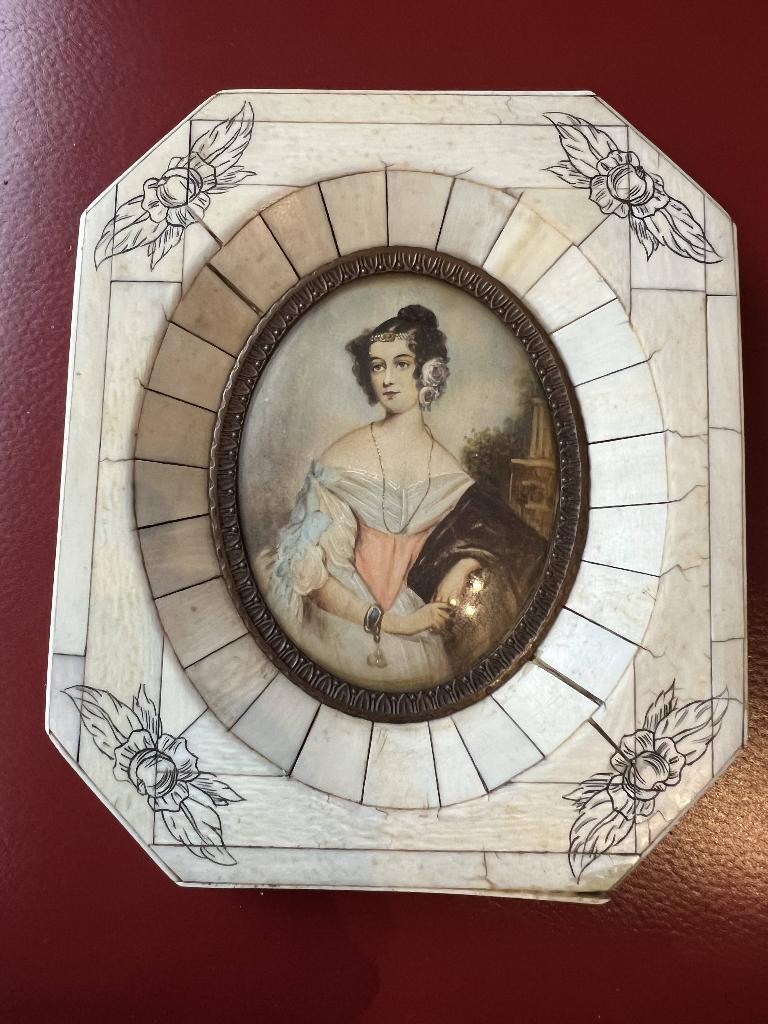 miniatuur portret, Antiek en Kunst, Ophalen of Verzenden