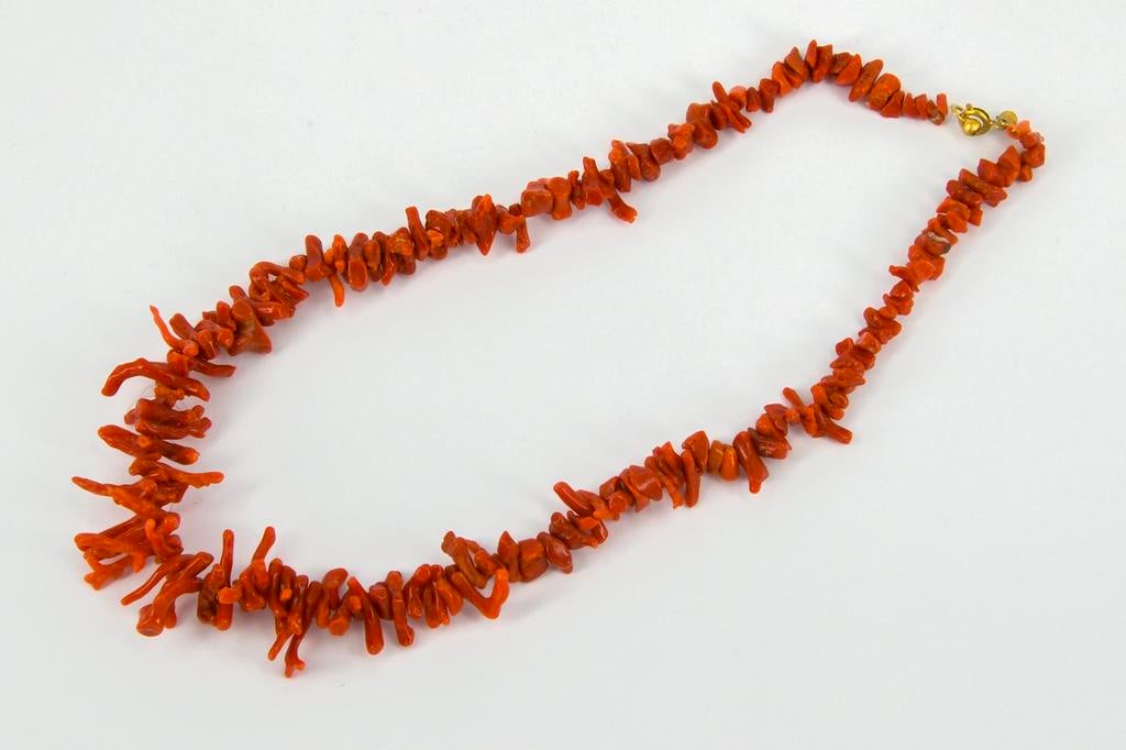 HALSKETTING  BLOEDKORAAL, Ophalen of Verzenden, Overige materialen, Ketting