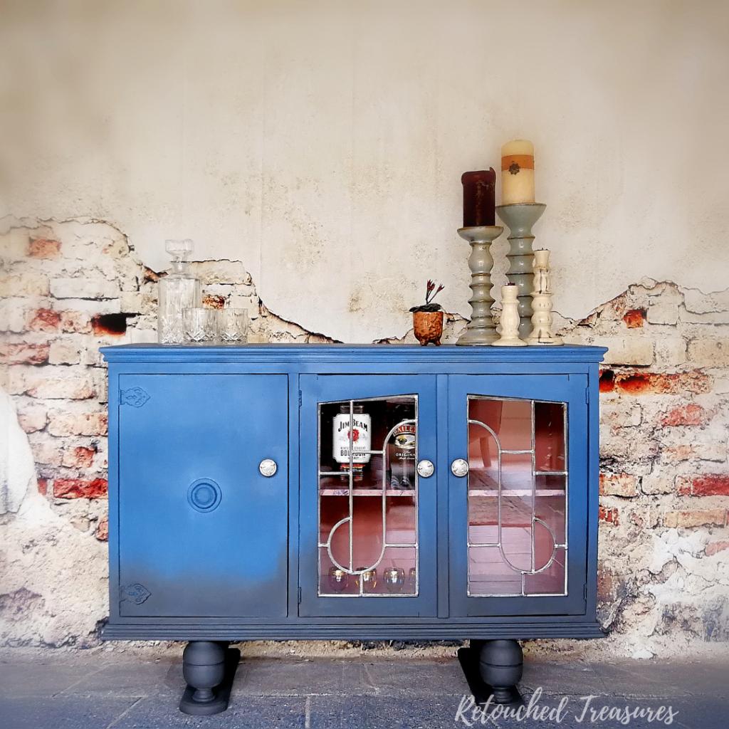 Vintage Bar/Buffetkast Handbeschilderd met Annie Sloan verf, Antiek en Kunst, Antiek | Meubels | Kasten, Ophalen