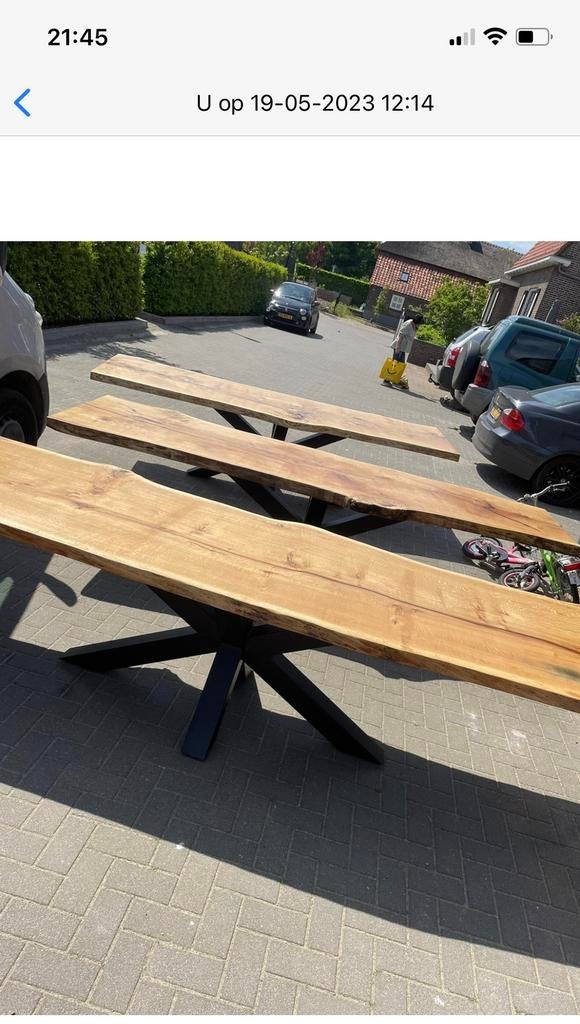 MOOI EIKEN BOOMSTAM PLANKEN OPMAAT!, Huis en Inrichting, Ophalen of Verzenden, Zo goed als nieuw