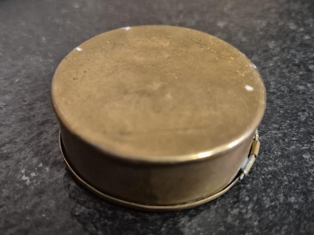 Antiek koperen theeblikje of snuifdoos/pillendoosje, Antiek en Kunst, Ophalen of Verzenden