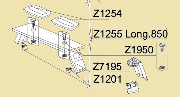 Z7195 Aluminium banksteun voor Zodiac en Bombard. € 75,00, Ophalen of Verzenden, Nieuw, Overige typen