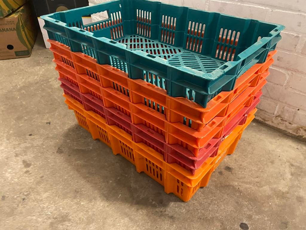 5 nestkratten vlees kratten kipkratten, Minder dan 30 cm, Rond, Ophalen of Verzenden, Zo goed als nieuw