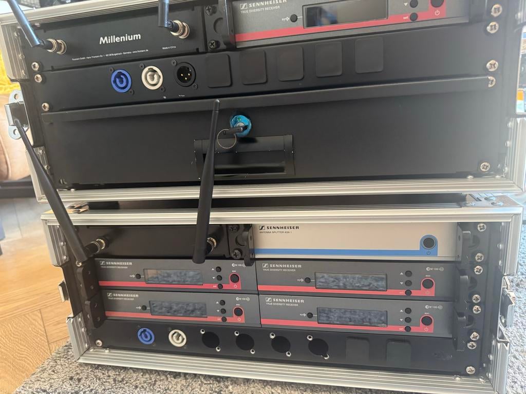 Sennheiser EW100 G3 B-Band Set in Flightcase, Ophalen, Gebruikt, Minder dan 500 watt, P.A.