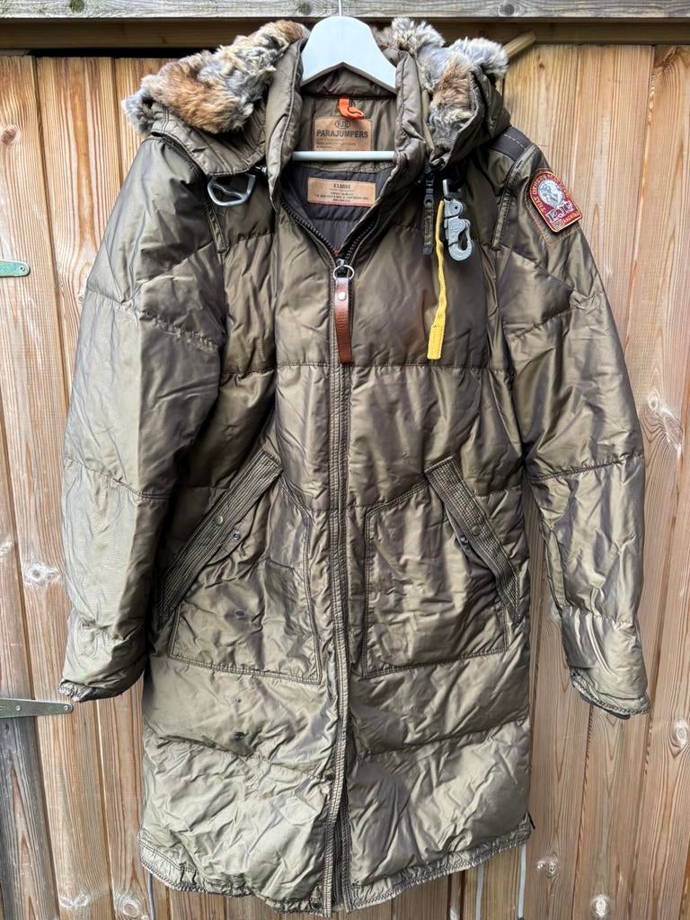 Parajumper winterjas model longbear XL, Ophalen of Verzenden, Zo goed als nieuw, Maat 42/44 (L), Bruin