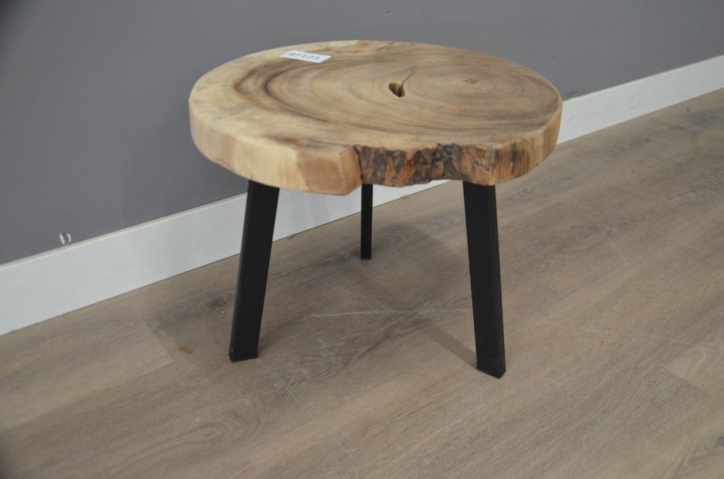 Ronde suar salontafel – 50 cm -BT123, Ophalen of Verzenden, Nieuw, Rond, Overige houtsoorten