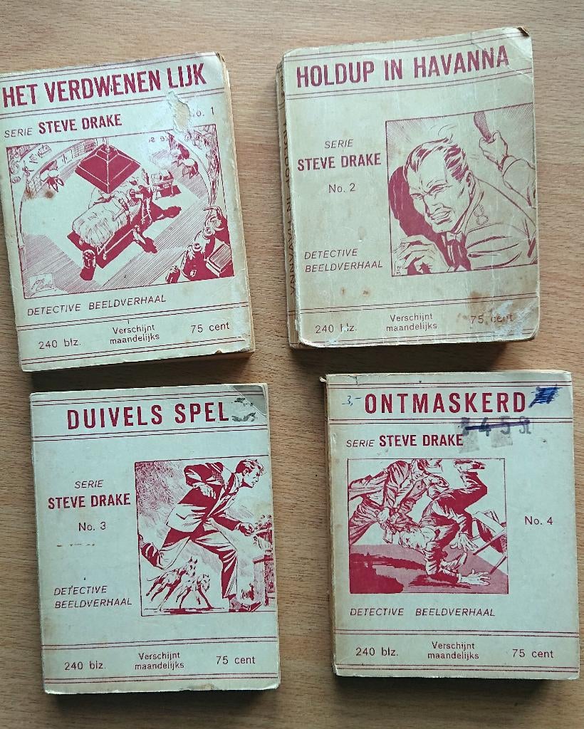 Steve Drake 1 t/m 4 compleet, Complete serie of reeks, Ophalen of Verzenden