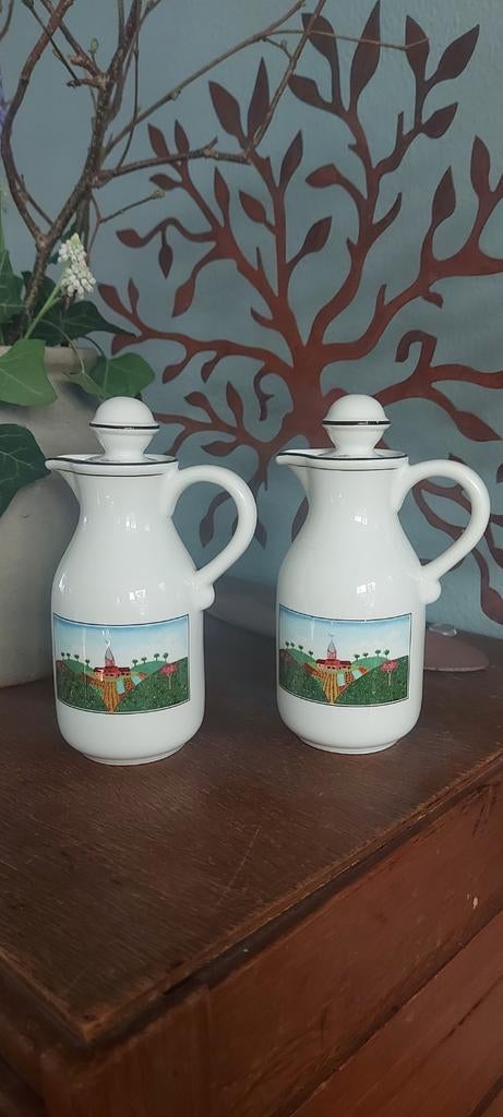 Prachtige set olie-azijn van villeroy &amp; boch Naif, Ophalen of Verzenden