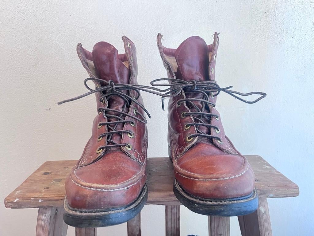 Moc toe Boots maat 43 in 'red wing' stijl, Ophalen, Bruin, Boots, Red Wing ?
