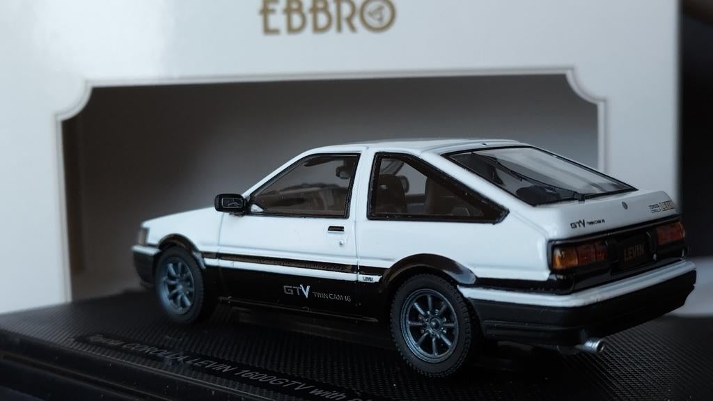 Toyota Corolla Levin Trueno Initial D 1;43 Ebbro Pol, Overige merken, Japan, Auto, .