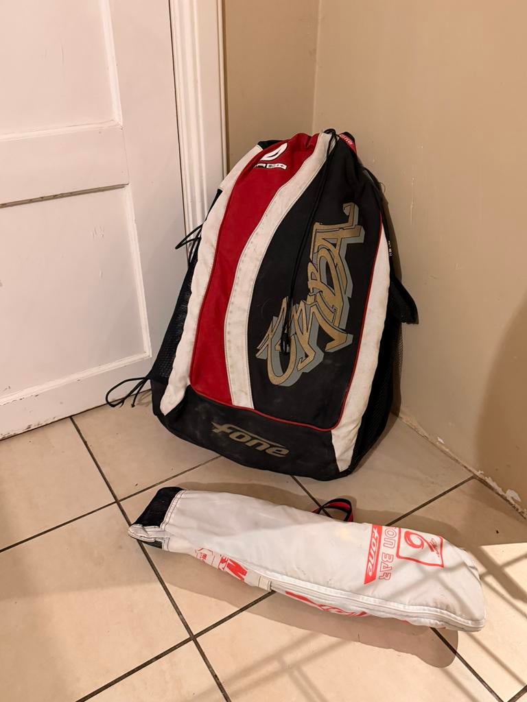 F-One 6 Kite met Carbon bar, Geen board, Ophalen of Verzenden, Zo goed als nieuw, 6 m²