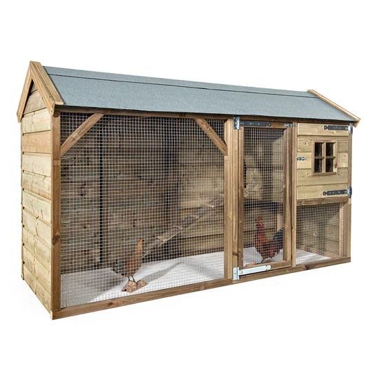 Houten Kippenhok Kiki | Nachthok + Overdekte Ren | Glorenza, Dieren en Toebehoren, Pluimvee | Toebehoren, Ophalen of Verzenden