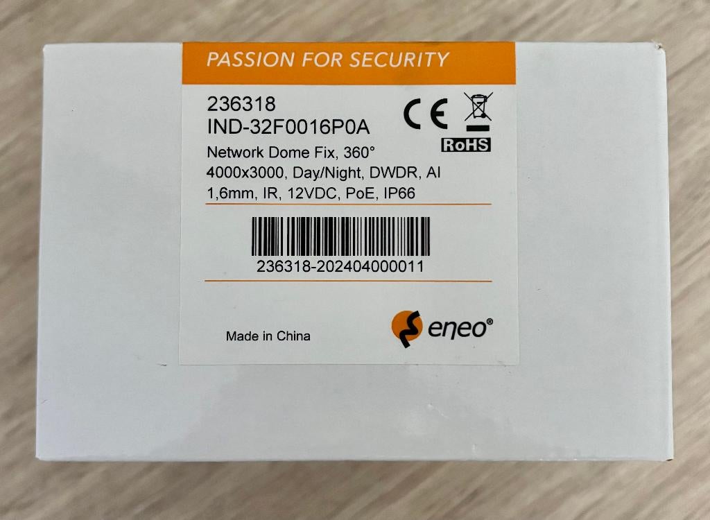 ENEO - Dome Bewakingscamera - IND-32F0016P0A - 236318, Ophalen of Verzenden, Nieuw