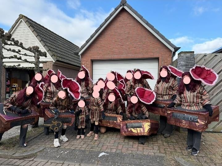 Carnavalskleding Loopgroep - 1e Prijs - 13volw+3kids, Kleding | Dames, Carnavalskleding en Feestkleding, Gedragen, Kleding, Carnaval