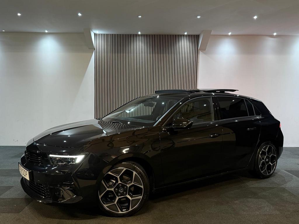 Opel Astra 1.2 Turbo GS 2025 PANO 360' MEMORY MATRIX LED, Auto's, Opel, 1199 cc, Leder en Stof, Zwart, Bedrijf