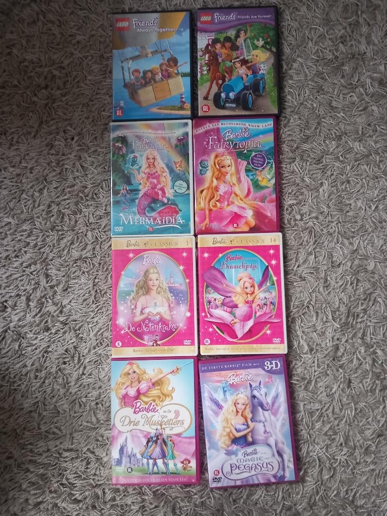 Speelgoed dvd Barbie en Lego Friends 8 stuks, Cd's en Dvd's, Dvd's | Tekenfilms en Animatie, Gebruikt, Europees, Tekenfilm, Alle leeftijden