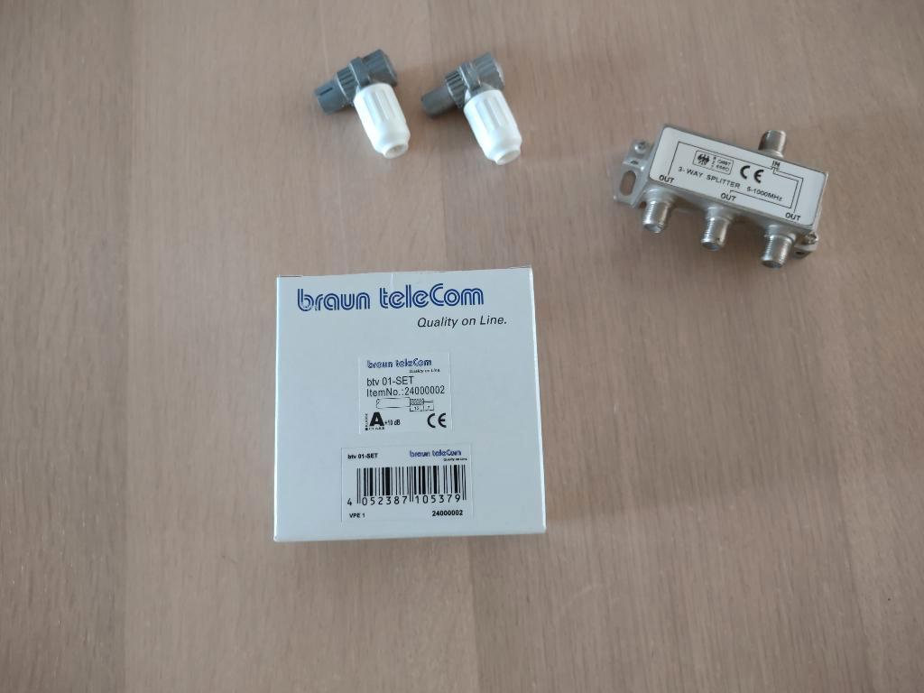 Braun Telecom wandcontactdoos BTV 01-SET/Ziggo Horizon Box, Ophalen of Verzenden, Nieuw